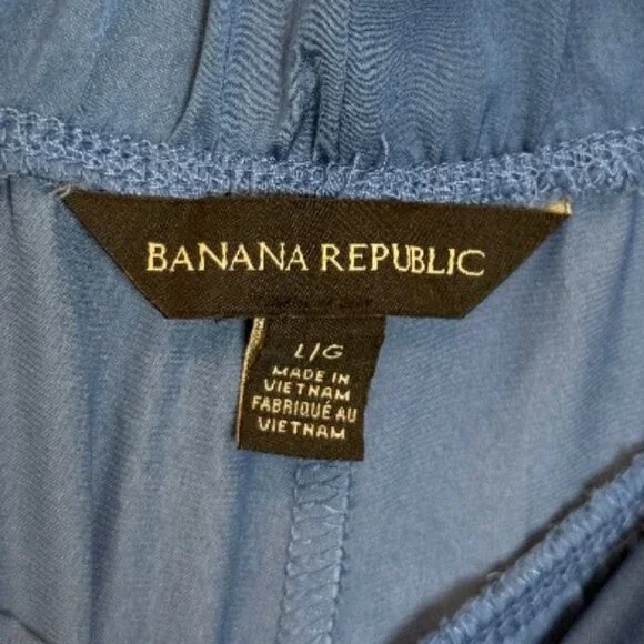 Banana Republic wide leg pants blue women's size L - Picture 4 of 4